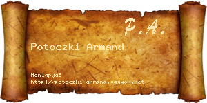 Potoczki Armand névjegykártya